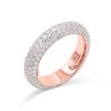 Rose Gold Domed Wedding Band Side